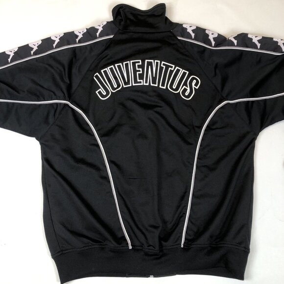 Kappa Juventus Team Warm Up Black Zip Jacket Size Men’s Size Medium Serie A - Picture 10 of 11